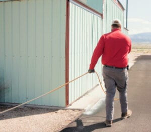 Newby's Pest Control spraying for weeds