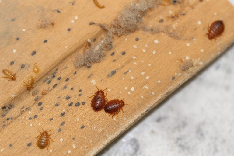 bed bugs in the headboard